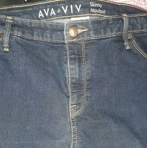 Ava Viv Dark Wash Denim Jeans 18W